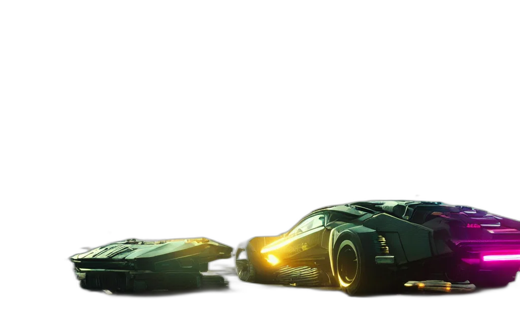 car, weapon, concept art, 3d render transparent PNG cut-out