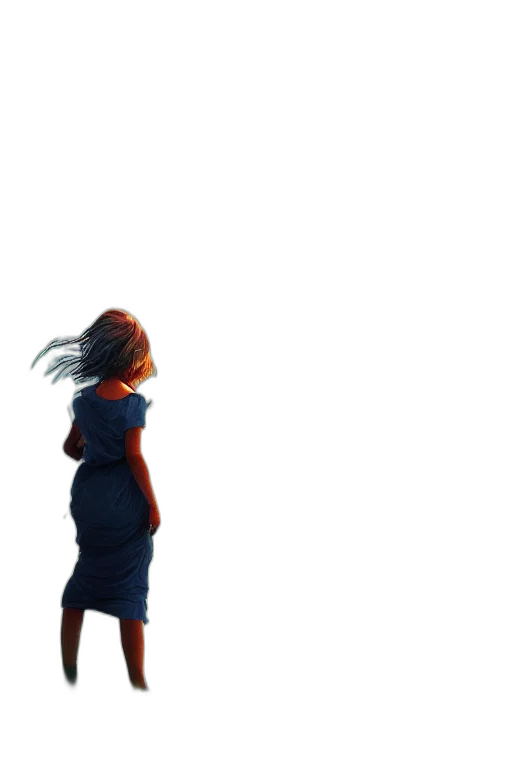 dress, robot, hair, face, concept art, 3d render, pixel art, watercolor transparent PNG cut-out