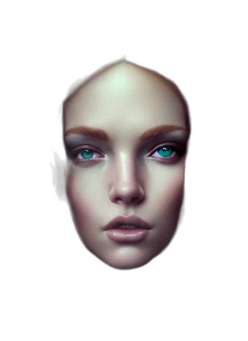 face, robot, mask, crown, 3d render, photorealistic, fantasy art, concept art transparent PNG cut-out