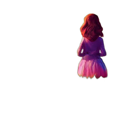 dress, hair, crown, creature transparent PNG cut-out