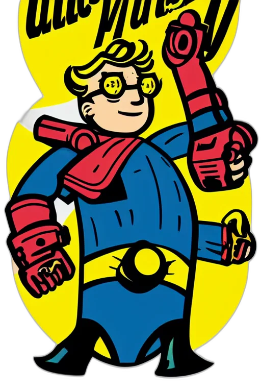 staff, robot, comic book art, cartoon transparent PNG cut-out