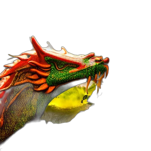 dragon, shoes, mask, crown, 3d render, photorealistic, fantasy art, concept art transparent PNG cut-out