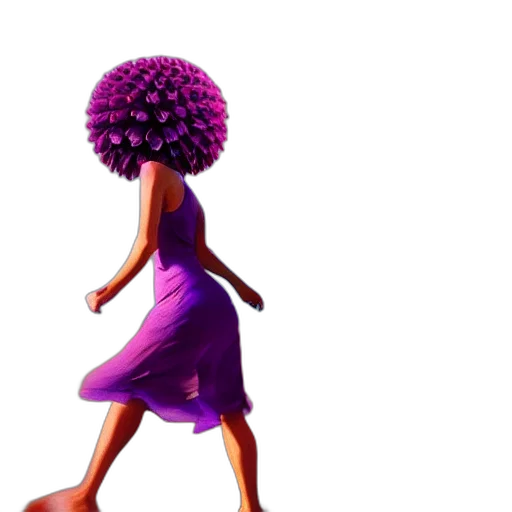 dress, flower, hair, hat, 3d render, concept art, photorealistic, pixel art transparent PNG cut-out