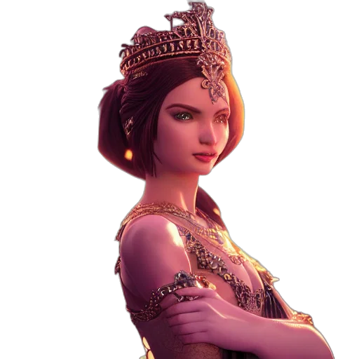 crown, jewelry, staff, face transparent PNG cut-out