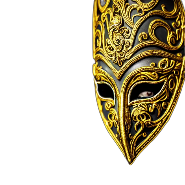 mask, face, jewelry, crown, fantasy art, photorealistic, concept art, 3d render transparent PNG cut-out