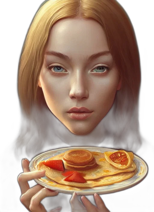 food, face, robot, photorealistic transparent PNG cut-out