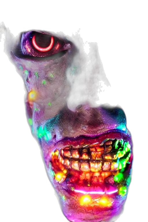 mask, face, creature, crown, 3d render, concept art, photorealistic, vaporwave transparent PNG cut-out