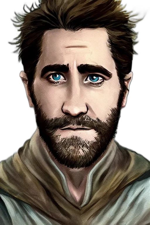 face, staff, fantasy art, photorealistic, comic book art, concept art, jake, gyllenhaal transparent PNG cut-out