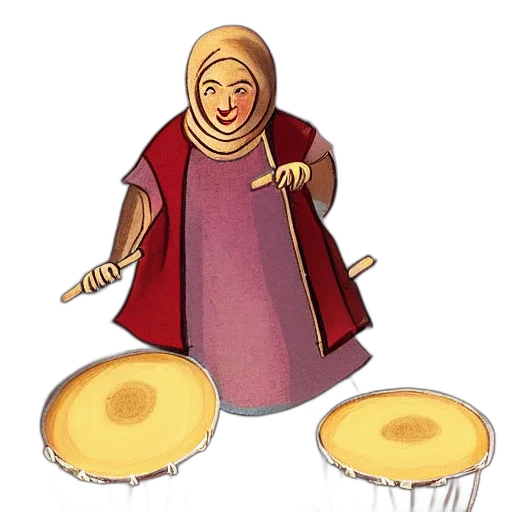 food, concept art, pixel art, babushka transparent PNG cut-out
