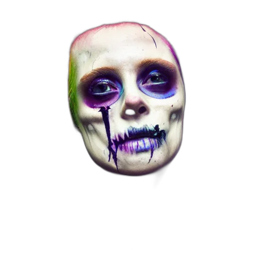 mask, face, creature, jewelry, 3d render, photorealistic, concept art, vaporwave transparent PNG cut-out