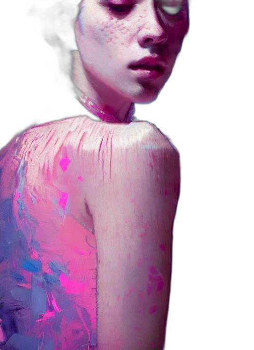 dress, creature, face, hair transparent PNG cut-out