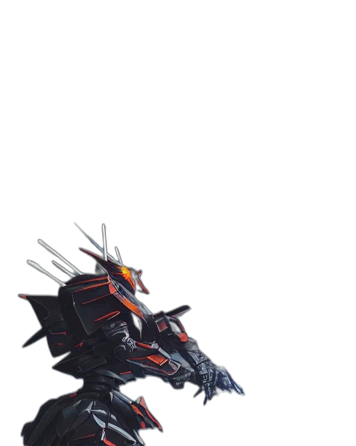 dragon, weapon, robot, creature, concept art, pixel art, fantasy art, 3d render transparent PNG cut-out