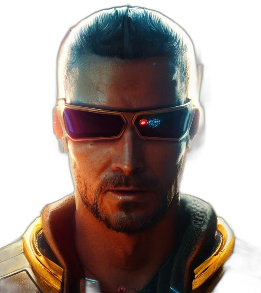 face, mask, robot, staff, cyberpunk, concept art, 3d render, photorealistic transparent PNG cut-out