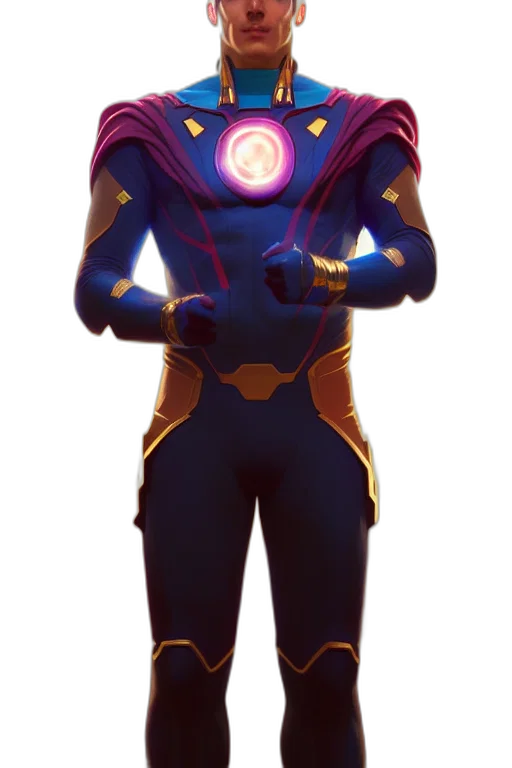 staff, robot, mask, concept art, 3d render, comic book art, fantasy art, outer space transparent PNG cut-out