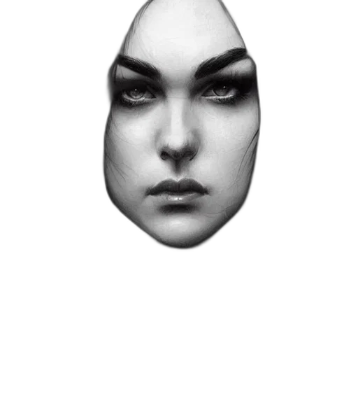 face, mask, crown, hat, photorealistic, pencil sketch, concept art, fantasy art transparent PNG cut-out
