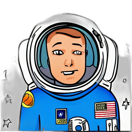 face, robot, cartoon, concept art, comic book art, pixel art, outer space, astronaut transparent PNG cut-out