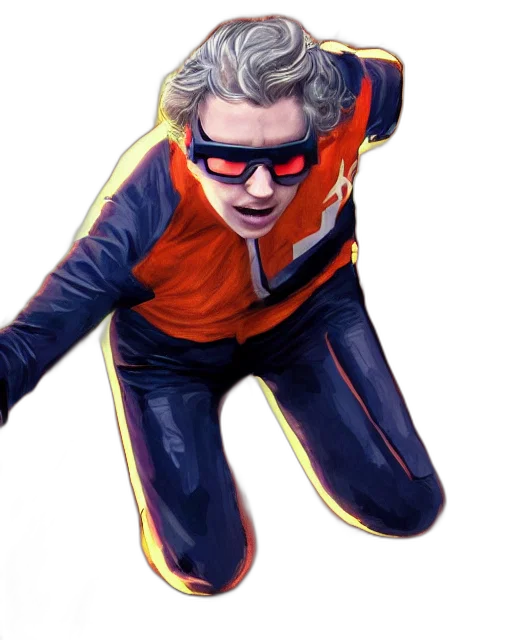 jacket, face, comic book art, concept art transparent PNG cut-out
