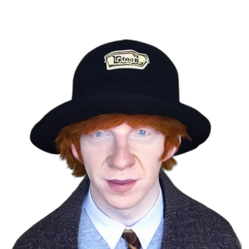 hat, jacket, staff, face transparent PNG cut-out