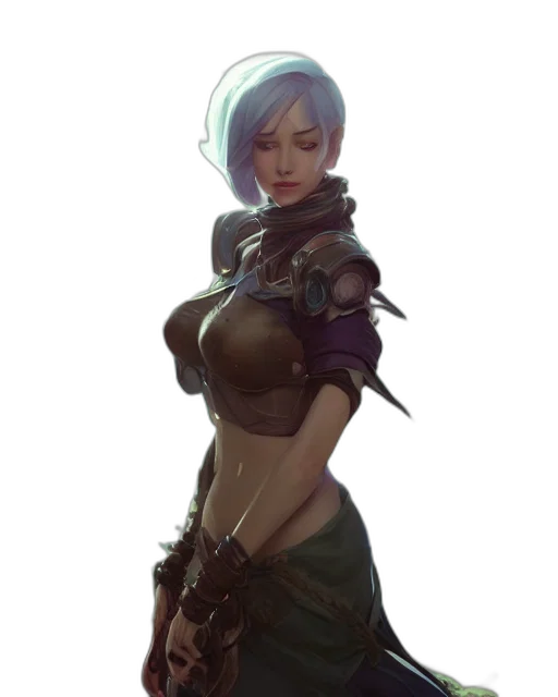 staff, dress, weapon, robot, concept art, fantasy art, cyberpunk, comic book art transparent PNG cut-out