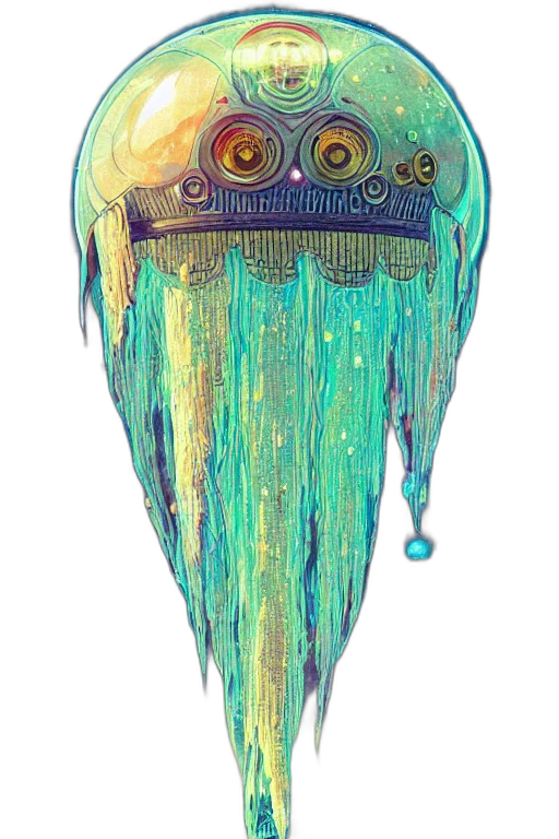 mask, umbrella, creature, staff transparent PNG cut-out