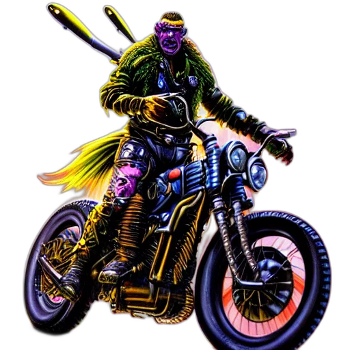 weapon, comic book art, concept art, cyberpunk transparent PNG cut-out