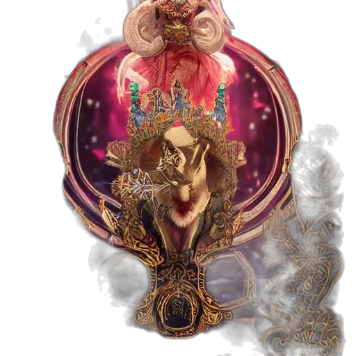 crown, mask, staff, jewelry, fantasy art, concept art, watercolor, 3d render transparent PNG cut-out