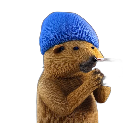 hat, animal, staff, photorealistic transparent PNG cut-out