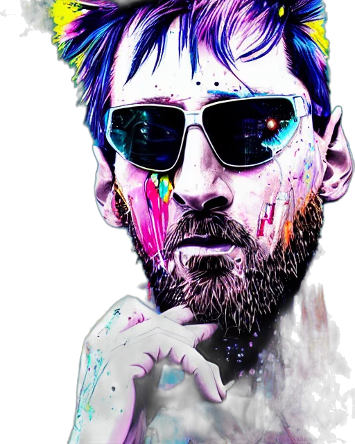 face, watercolor, photorealistic, pixel art, cyberpunk, neon, colorful, pastel transparent PNG cut-out