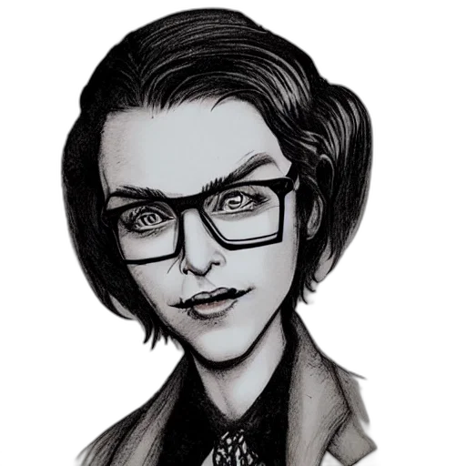 jacket, face, staff, cartoon transparent PNG cut-out