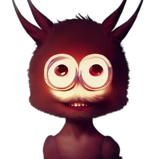 mask, creature, face, animal, concept art, 3d render, pixel art, cartoon transparent PNG cut-out