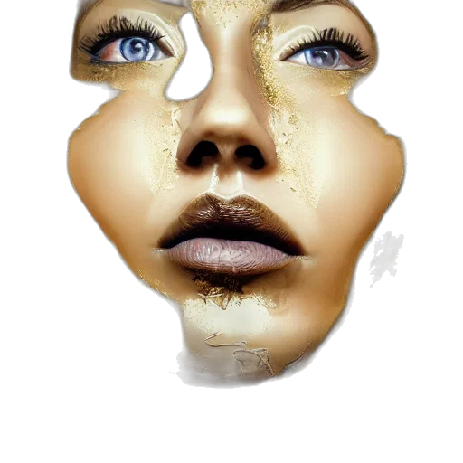 face, mask, crown, jewelry transparent PNG cut-out