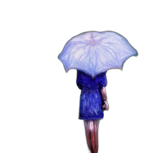 umbrella, dress, hat, staff, watercolor, oil painting, concept art, photorealistic transparent PNG cut-out