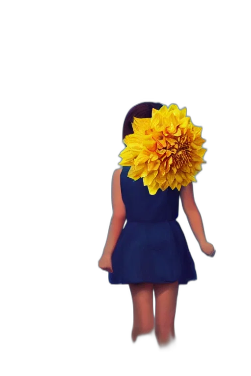 dress, flower, crown, mask, 3d render, photorealistic, concept art, pixel art transparent PNG cut-out