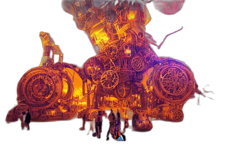 robot, weapon, jewelry, staff, 3d render, concept art, fantasy art, cyberpunk transparent PNG cut-out