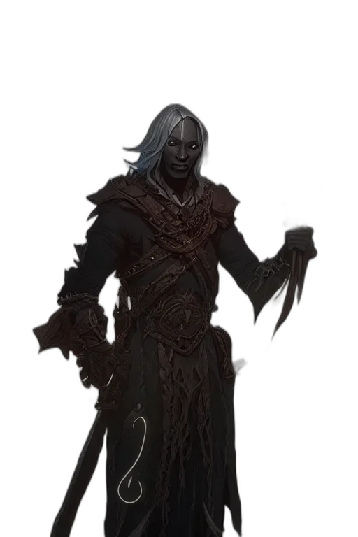 staff, sword, weapon, concept art, fantasy art, comic book art, 3d render, dark transparent PNG cut-out
