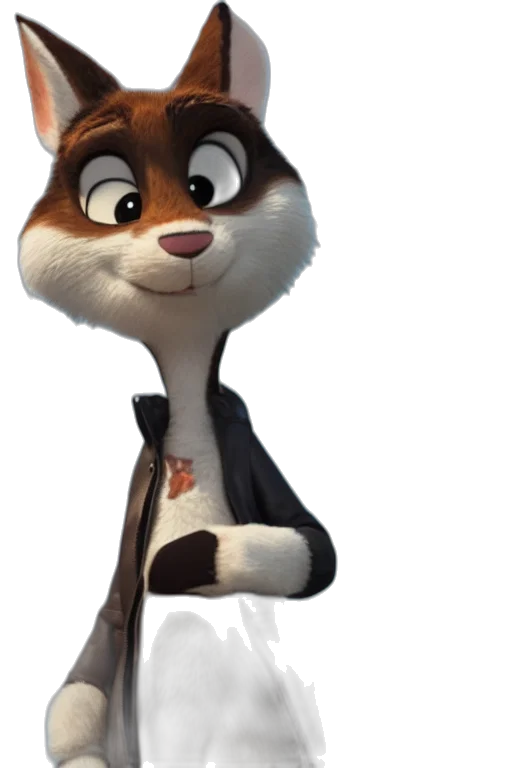 staff, jacket, animal, 3d render transparent PNG cut-out