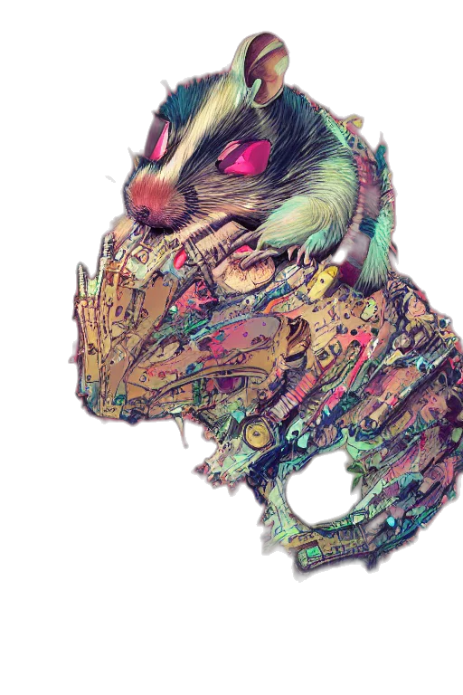 dragon, creature, mask, animal, concept art, fantasy art, cyberpunk, watercolor transparent PNG cut-out