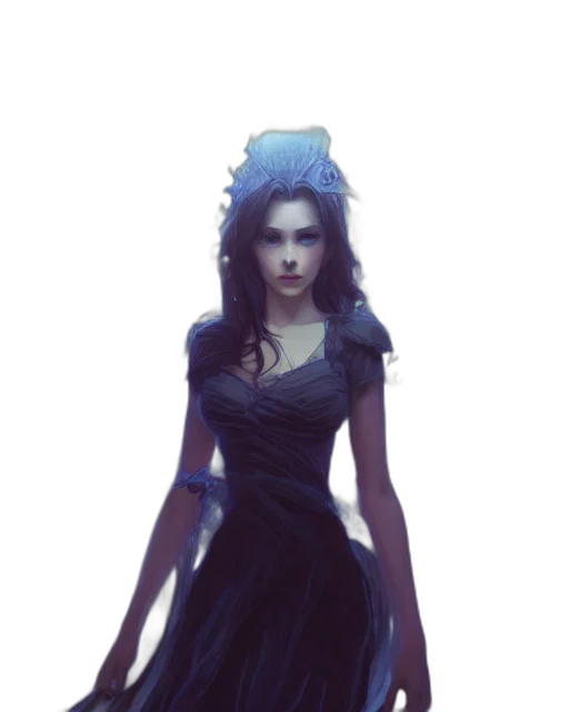 dress, crown, staff, jewelry, fantasy art, concept art, pixel art, comic book art transparent PNG cut-out