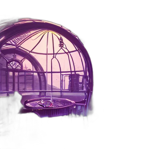 umbrella, concept art, watercolor, vaporwave transparent PNG cut-out