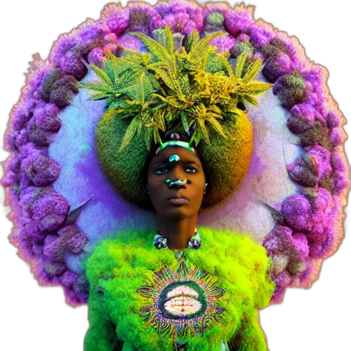 crown, staff, hat, face, concept art, colorful, female, african transparent PNG cut-out