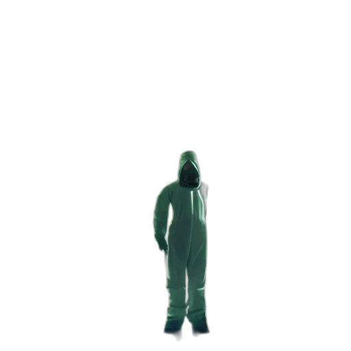 jacket, robot, creature, mask, concept art, 3d render, vaporwave, pixel art transparent PNG cut-out