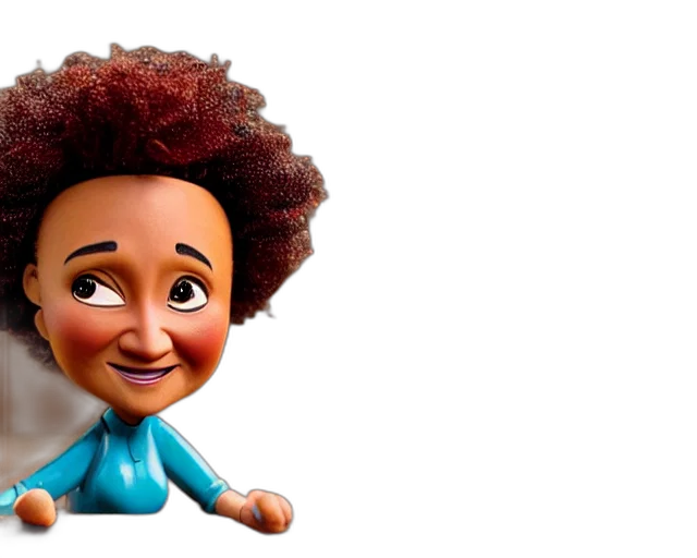 hair, face, 3d render, cartoon, concept art, photorealistic, wanda, sykes transparent PNG cut-out