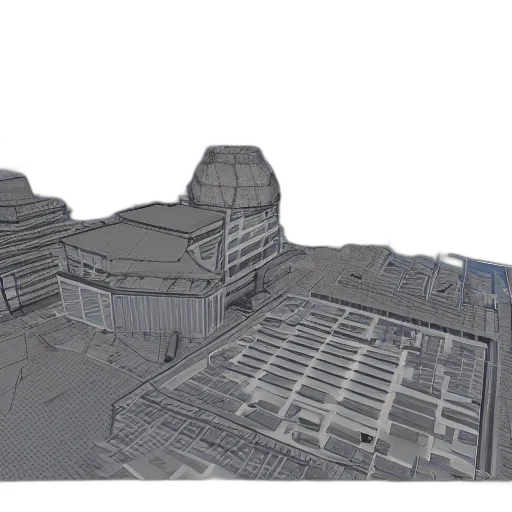 building, 3d render, concept art, outer space, free, fbx, model transparent PNG cut-out