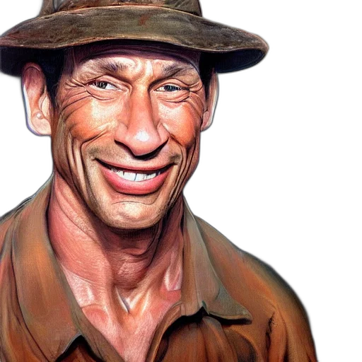 face, hat, animal, staff transparent PNG cut-out