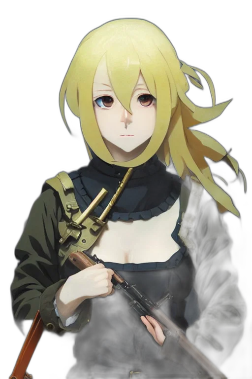weapon, staff, sword, jacket, anime, pixel art, fantasy art, concept art transparent PNG cut-out