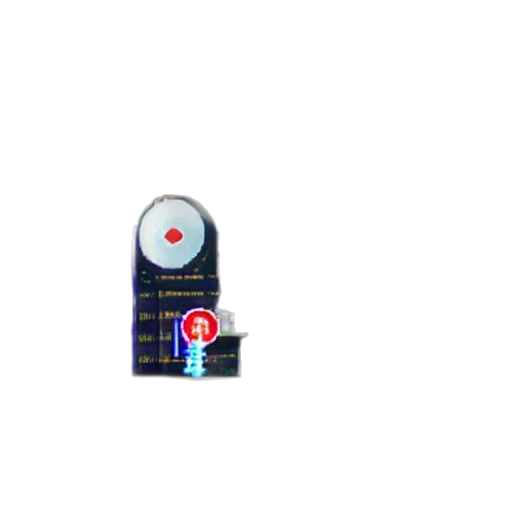 bottle, robot, weapon, staff, pixel art, 3d render, vaporwave, concept art transparent PNG cut-out