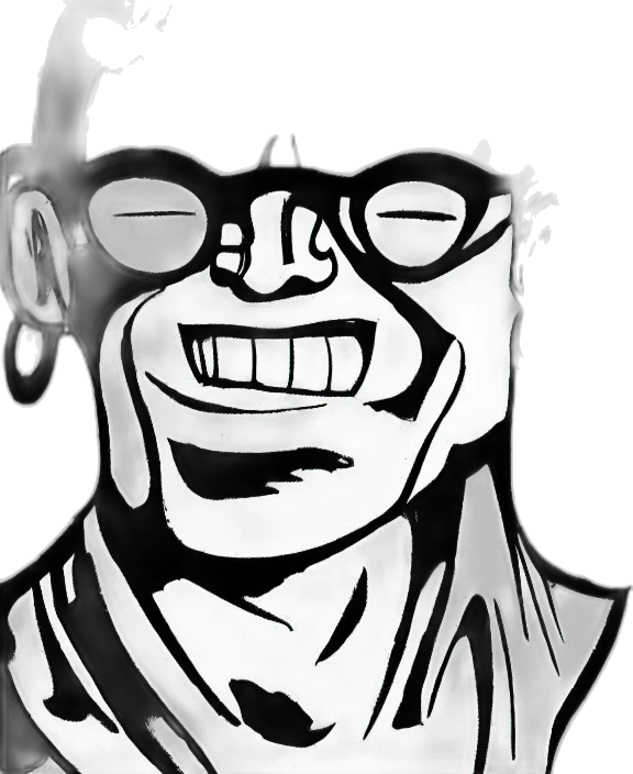 face, mask, cartoon, comic book art transparent PNG cut-out