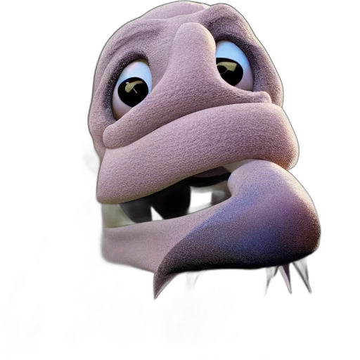 face, creature, animal, mask, 3d render, concept art, photorealistic, cartoon transparent PNG cut-out