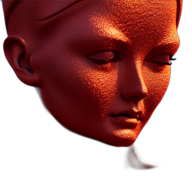 mask, face, crown, robot, 3d render, photorealistic, concept art, fantasy art transparent PNG cut-out