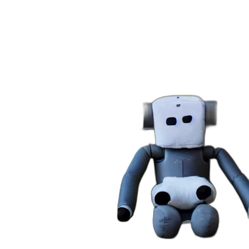 robot, 3d render, concept art, pixel art transparent PNG cut-out